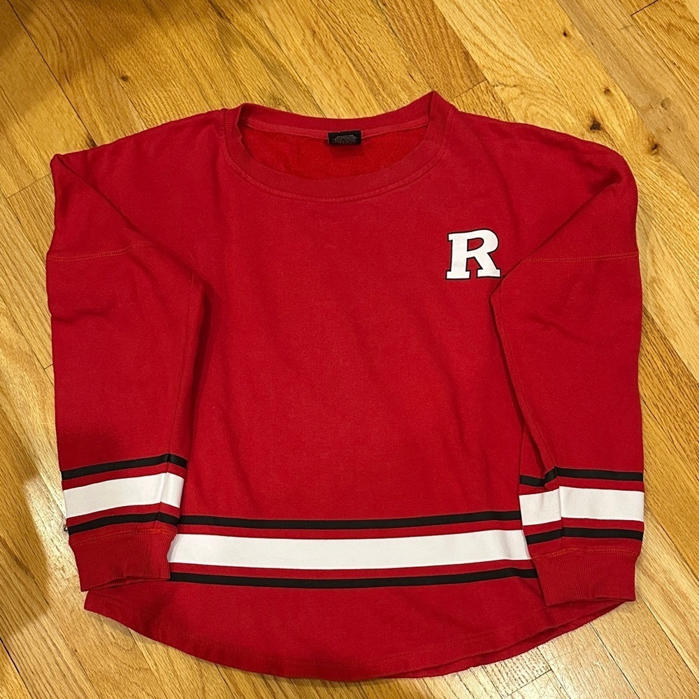 Rutgers Sweatshirt with Stripes and R Logo